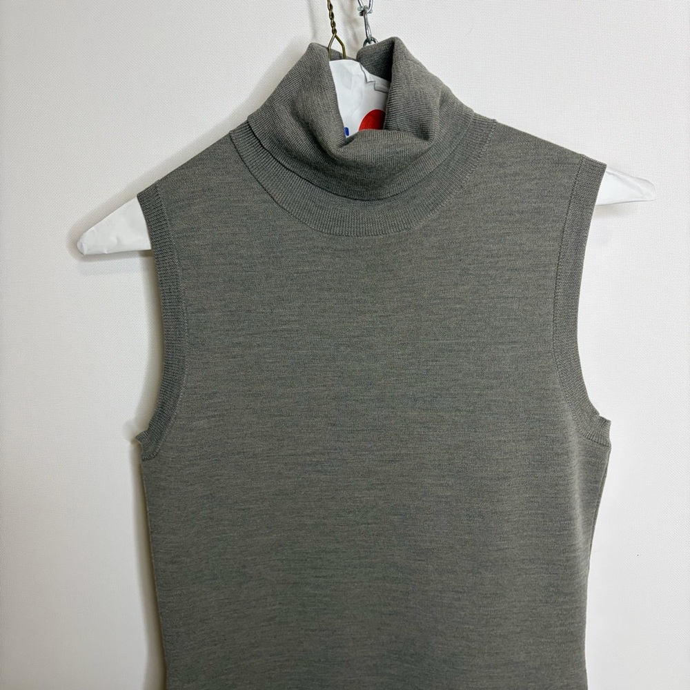 Ralph Lauren Purple Label Merino Sleeveless Turtleneck Maxi Dress - Grau View 5